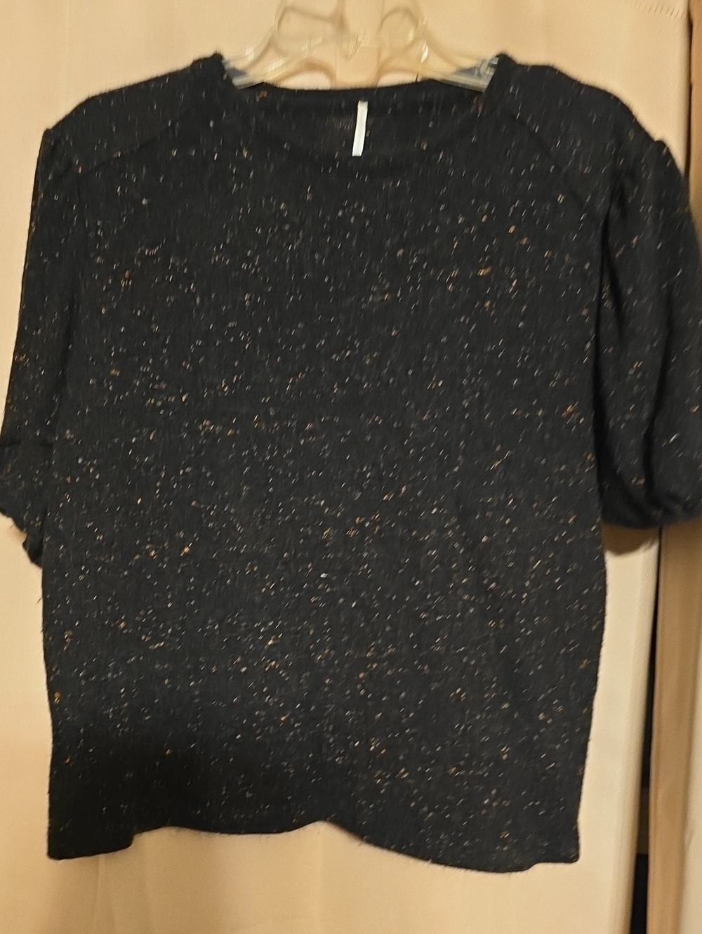 Hell9 Nite Black Speckled Crew Neck Shirt (M)